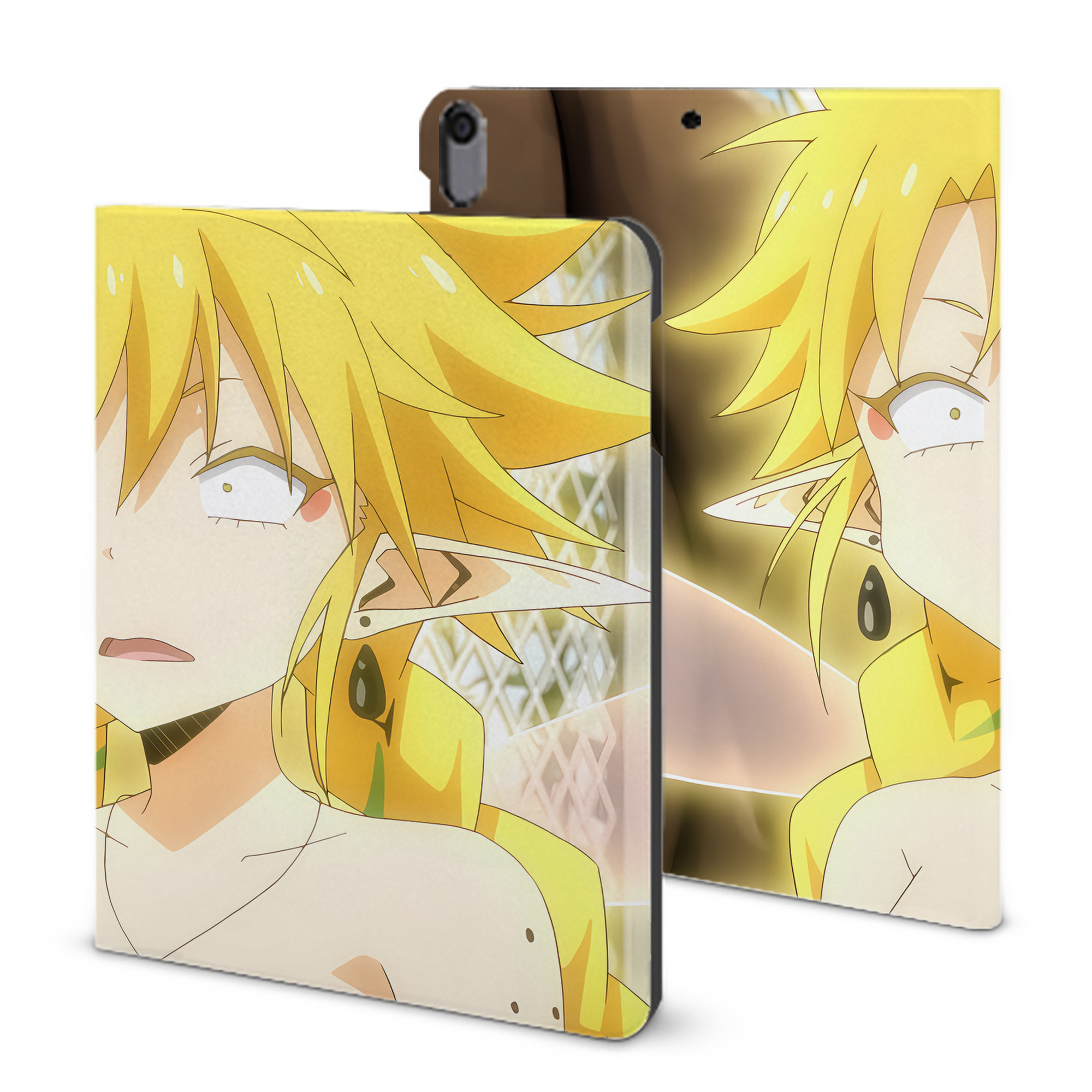 （画像用） 転スラ Regarding Reincarnated to Slime IPad ケース ブック型 PUレザー TPU 耐衝撃 軽量 薄型 ペン収納なし 全面保護 IPad 各モデル対応